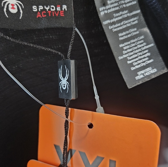 Men's Size XXL Spyder Active Long Sleeve Shirt 4 Way Stretch Reflective Blue - Picture 6 of 6